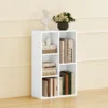 Boekenkast, staand rek met niveaus, opbergrek, keukenrek voor woonkamer, slaapkamer, wit 8