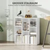 Boekenkast, staande kast met 8 niveaus, opbergrek, keukenrek voor woonkamer, slaapkamer, kantoor, wit 5
