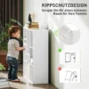 Boekenkast, staande kast met 8 niveaus, opbergrek, keukenrek voor woonkamer, slaapkamer, kantoor, wit 7