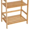 Boekenkast staande plank met 4 niveaus opbergrek van bamboe kantoorrek voor woonkamer, slaapkamer, kantoor, natuur 8