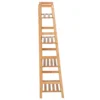 Boekenkast staande plank met 4 niveaus opbergrek van bamboe kantoorrek voor woonkamer, slaapkamer, kantoor, natuur 9