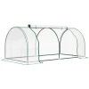 Broeikas met deur 200x100x80cm, kweekbak van staal en pvc voor plantenkweek en tuin 1