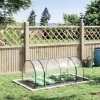 Broeikas met deur 200x100x80cm, kweekbak van staal en pvc voor plantenkweek en tuin 2