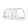 Broeikas met deur 200x100x80cm, kweekbak van staal en pvc voor plantenkweek en tuin 4