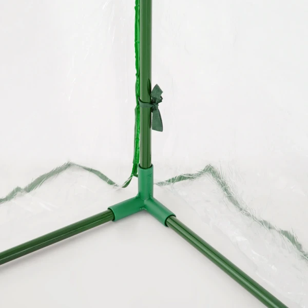 Broeikas met deur 200x100x80cm, kweekbak van staal en pvc voor plantenkweek en tuin 8