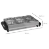 Buffetwarmer 6,8l warmhoudplaat 300 watt roestvrij staal voedselwarmer met verstelbare thermostaat chafing dish voor feesten buffetten familiediners 4