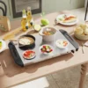 Buffetwarmer 6,8l warmhoudplaat 300 watt roestvrij staal voedselwarmer met verstelbare thermostaat chafing dish voor feesten buffetten familiediners 9