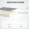 Bureau stoel, hoogte verstelbare thuis kantoor stoel zonder armleunen, draaibare kantoorstoel met kantelfunctie, draaistoel met linnenlook voor slaapkamer, donkergrijs 5