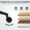 Bureau stoel, hoogte verstelbare thuis kantoor stoel zonder armleunen, draaibare kantoorstoel met kantelfunctie, draaistoel met linnenlook voor slaapkamer, donkergrijs 8