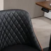 Bureaustoel zonder armleuningen, ergonomische draaistoel, in hoogte verstelbaar, zwart, ideaal voor thuiswerk & gaming 10