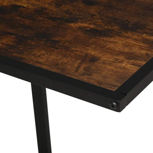 C vorm bijzettafel koffietafel salontafel staande tafel metaal mdf rustiek bruin 40,6 x 50,8 x 64,2 cm voor woonkamer 8