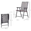Campingstoelen set van 2 vouwstoel met armleuning vissersstoel metaal grijs 58x64x94cm 4