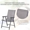 Campingstoelen set van 2 vouwstoel met armleuning vissersstoel metaal grijs 58x64x94cm 5