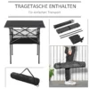 Campingtafel opvouwbare tafel van aluminium, licht, draagbaar met netvak, zwart, 70x70x69cm 6