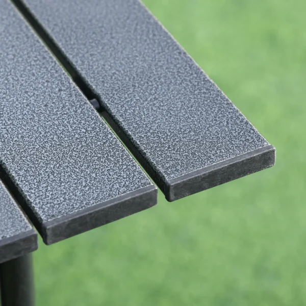 Campingtafel opvouwbare tafel van aluminium, licht, draagbaar met netvak, zwart, 70x70x69cm 9