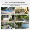 Campingtafel vouwtafel rond Ø68cm met rattandecor en stabiel stalen frame, ideaal voor tuin & picknick 6