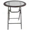 Campingtafel vouwtafel rond Ø68cm met rattandecor en stabiel stalen frame, ideaal voor tuin & picknick 9