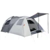 Campingtent 5 personen tunnel tent met slaapkamer, draagtas, 2000mm waterkolom, meshraam, grijs 1