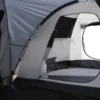 Campingtent 5 personen tunnel tent met slaapkamer, draagtas, 2000mm waterkolom, meshraam, grijs 10
