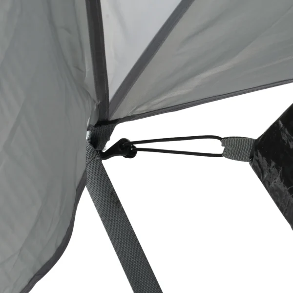 Campingtent voor 2 3 personen koepeltent met deur en gaasramen, weerbestendig met pu2000mm, inclusief draagtas in grijs 10