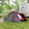 Campingtent voor 3 personen licht, stabiel waterdicht uv 50+ koepeltent met voortent deur venster, grondzeil familietent met 2000mm waterkolom tent voor camping reis trekking tuin 10