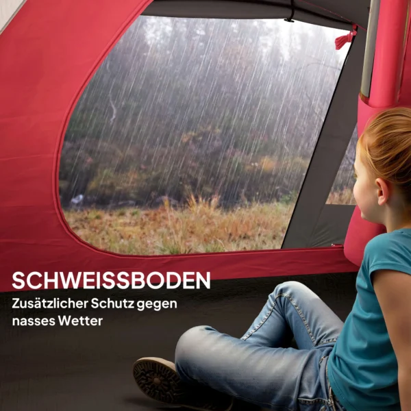 Campingtent voor 3 personen licht, stabiel waterdicht uv 50+ koepeltent met voortent deur venster, grondzeil familietent met 2000mm waterkolom tent voor camping reis trekking tuin 6