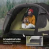 Campingtent voor 4 personen licht, stabiel waterdicht uv 50+ tunnel tent met luifel zijdeur&venster, grondzeil familietent met 3000mm waterkolom tent voor camping reis trekking tuin 6