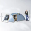 Campingtent voor 4 personen, waterdicht tunnel tent met 2 deuren haken grondzeil draagtas, familietent met 2000mm waterkolom tent voor camping reis trekking tuin 4
