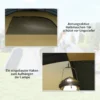 Campingtent voor 4 personen, waterdicht tunnel tent met 2 deuren haken grondzeil draagtas, familietent met 2000mm waterkolom tent voor camping reis trekking tuin 8