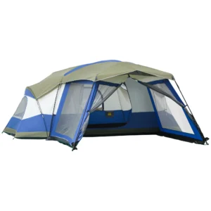 Campingtent voor 6 8 personen familietent met voorkamer en 2 ramen koepeltent pu3000mm blauw 518x487x237cm voor buitenavontuur 1