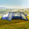 Campingtent voor 6 8 personen familietent met voorkamer en 2 ramen koepeltent pu3000mm blauw 518x487x237cm voor buitenavontuur 2