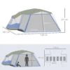 Campingtent voor 6 8 personen familietent met voorkamer en 2 ramen koepeltent pu3000mm blauw 518x487x237cm voor buitenavontuur 4