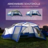 Campingtent voor 6 8 personen familietent met voorkamer en 2 ramen koepeltent pu3000mm blauw 518x487x237cm voor buitenavontuur 6