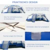 Campingtent voor 6 8 personen familietent met voorkamer en 2 ramen koepeltent pu3000mm blauw 518x487x237cm voor buitenavontuur 7