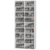 Cd dvd blueray rek cd standaard voor maximaal 640 cds of 360 dvds of 430 blurays opslag boekenrek mediarek voor de woonkamer 78,5 x 24 x 175 cm wit 1