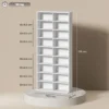 Cd dvd blueray rek cd standaard voor maximaal 640 cds of 360 dvds of 430 blurays opslag boekenrek mediarek voor de woonkamer 78,5 x 24 x 175 cm wit 4