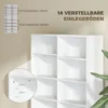 Cd dvd blueray rek cd standaard voor maximaal 640 cds of 360 dvds of 430 blurays opslag boekenrek mediarek voor de woonkamer 78,5 x 24 x 175 cm wit 6