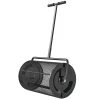 Compoststrooier 300l 61x40cm meststrooier gazon tuin tuinstrooier met t handvat gaasmand metaal zaadstrooier veenmosstrooier grasstrooier grasverzorging voor compost, mest meststof zaad zwart 1