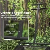 Compoststrooier 300l 61x40cm meststrooier gazon tuin tuinstrooier met t handvat gaasmand metaal zaadstrooier veenmosstrooier grasstrooier grasverzorging voor compost, mest meststof zaad zwart 7