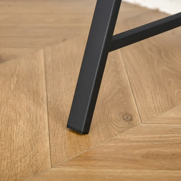 Computertafel stijlvolle bureau met opbergruimte en kabelbeheer, metaal zwart 84x45x85cm voor thuis kantoor en werkkamer 8