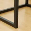 Console tafel gangtafel met kast in industrieel ontwerp, bijzettafel, staal, natuur, 40x30x76 cm 10