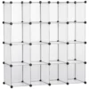 Diy kubus opbergsysteem 16 kubussen opbergdoos kunststofkast wit 125x32x125cm ideaal voor kinderkamer & woonkamer 1