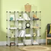 Diy kubus opbergsysteem 16 kubussen opbergdoos kunststofkast wit 125x32x125cm ideaal voor kinderkamer & woonkamer 2