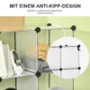 Diy kubus opbergsysteem 16 kubussen opbergdoos kunststofkast wit 125x32x125cm ideaal voor kinderkamer & woonkamer 8