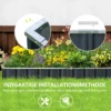 Diy stalen verhoogd tuinbed in t vorm met plantenlabels & handschoenen, donkergrijs voor eenvoudig tuinieren 6