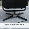 Draaibare fauteuil met ligfunctie relaxfauteuil tv fauteuil met kruk kantelbare rugleuning kunstleer staal zwart 7