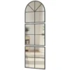 Driedelige wandspiegel, boogvormige spiegel met metalen frame, decoratieve hangspiegel, vensterspiegel voor badkamer woonkamer zwart 1