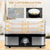 Droogapparaat met 5 lagen en temperatuurregelaar 35 70°c, 12 uur timer voor vlees & fruit, roestvrij staal zilver & transparant, 32x25x29cm 7