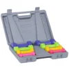 Dumbbell set kort halter set met koffer 4 halterparen 0,5 1 1,5 2 kg draagbaar voor thuis en fitnessruimte ijzer kunststof 1