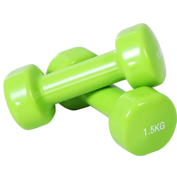 Dumbbell set kort halter set met koffer 4 halterparen 0,5 1 1,5 2 kg draagbaar voor thuis en fitnessruimte ijzer kunststof 9